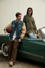 VINTAGE SUEDE SHIRT JACKET - KHAKI