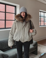 Rico Brushed Fur Two Way Hood Zip-Up