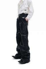 Matte Leather Zip Pants