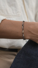 Positivity, double line bracelet_November Birthstone