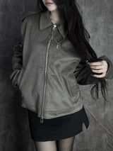 ash suede shoulder jacket (2color)