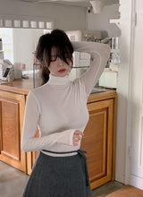 Wool Tencel Turtleneck Arm Warmer T-shirt (5color)
