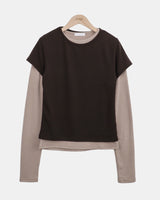 Seel Tone-Block Layered Long Sleeve T-Shirt