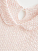 Luelle Eyelet Collar Knit
