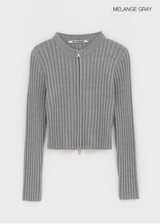 [MADE] Milky Cotton Golji Knit Zip-up