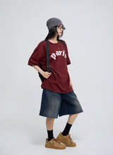 パリスパッチウォッシングオーバーサイズフィット半袖Tシャツ