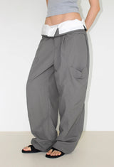 [BELT SET] FOLD OVER CARGO PANTS