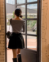 Nouvelle Suede Mini Skirt (Including Underpants)