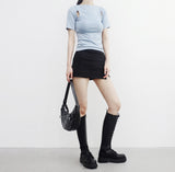 Komon slit short skirt pants