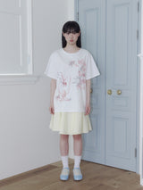 クレヨンフルーツTシャツ (アップルホワイト)