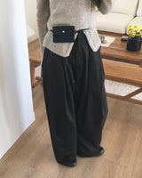 [MADE] リコールダブルピンタックワイドスラックス