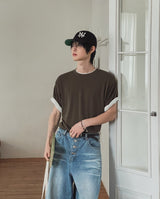 Lenny Basic Semi-Crop Short Sleeve T-shirt