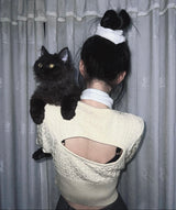 フロムスクールカーディガン / From school cardigan cream  (made)