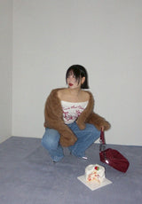 LOOK STITCH SUEDE CHAIN BAG (4COLORS!)