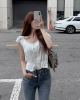 Pure cotton lace blouse