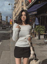 Bianca off-shoulder wool knit