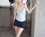 Lollipop Mint Sleeveless Top (built-in bra)