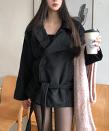 フォーブ ベルトハイネックハーフコート