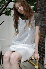 Satin skirt, Grey