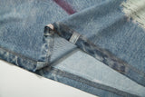 DENIM PRINT TURTLE  NECK BODYSUIT