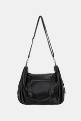 Trunk leather 2-way shoulder and cross bag