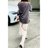 スリップネックオーバーロックTシャツ