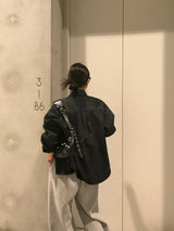 [Bellide made]Forest overfit denim shirt