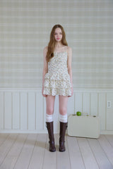 FLOWER MINI TIERED DRESS