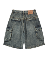 26SS UTILITY DYING DENIM SHORT PANTS