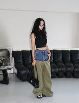 24SS Cropped Half Turtleneck Sleeveless T-Shirt