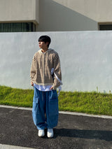 Big Pocket Balloon Cargo Denim Pants 2C