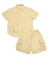 Loose Fit Utility Linen Set_Yellow
