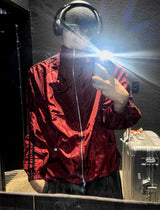 Lightweight High-Neck Side Track Wind Jacket