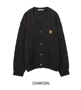 Wappen Cable V-Neck Cardigan