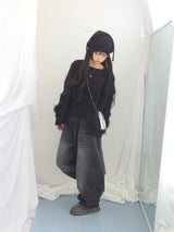 strap knit beanie