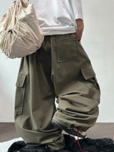 LOOSE CARGO BANDING BALLOON PARACHUTE BALLOON COTTON PANTS 💚🐣🖤 - 3 COLORS