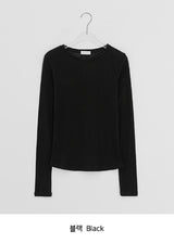 デカール テンセルウール ラウンドロングスリーブTシャツ