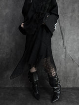 uncut lace skirt (2color)