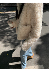 Beads Burton No Collar Round Fur Jacket