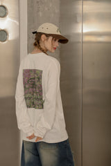 Flower Patterned Logo Long Sleeve