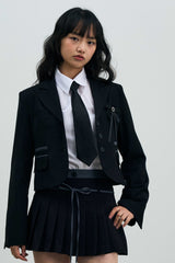 ASTRAL CROP JACKET / BLACK