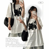 Rum Firm Cats Over Fit Short Sleeve T-Shirt