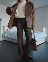 Nut Washed Bootcut Denim