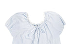 Beson Lace Button Ribbon Frill Blouse