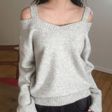 オールバールーズフィットストラップオフショルダーニット
