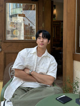 Cozy western cotton short sleeve shirt