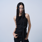 UNBALANCE TUBE TOP (BLACK)