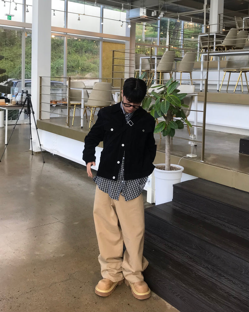 Cropped Western Corduroy Trucker Jacket
