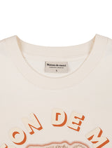 UNISEX オーバーフィットベアフレンズエンボスロゴショートスリーブT　クリーム (FCE2TS406M)