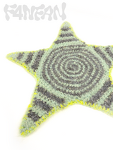 Handmade crochet swirling circle star crossbody bag 